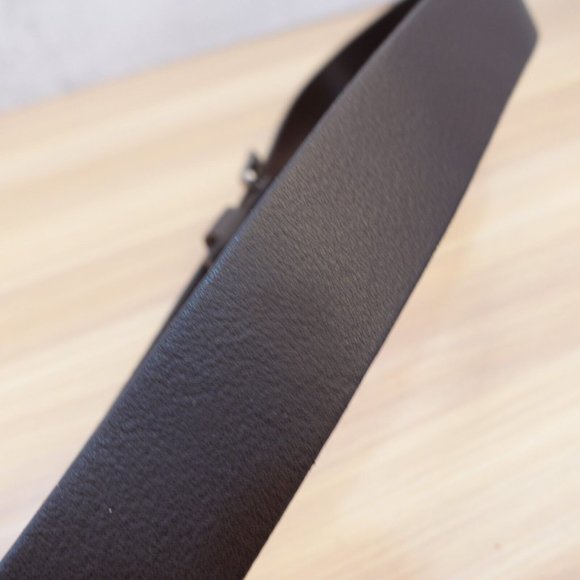 Classic Belt Adult Size‎ 32 Brown Leather Basic Jeans Dress Dark Genuine BASS - Picture 5 of 10